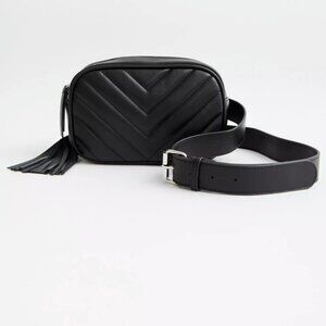 Torrid 2X Black Quilted Belt Bag Fanny Pack